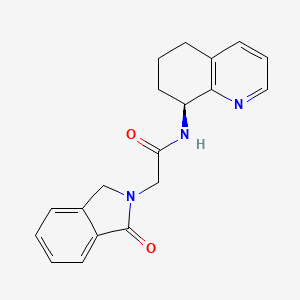 molecular formula C19H19N3O2 B7349148 2-(3-oxo-1H-isoindol-2-yl)-N-[(8S)-5,6,7,8-tetrahydroquinolin-8-yl]acetamide 