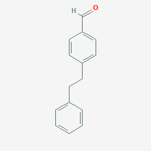 molecular formula C15H14O B073492 Benzaldehyde, p-phenethyl- CAS No. 1212-50-6
