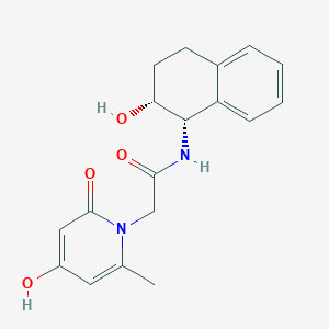 molecular formula C18H20N2O4 B7349575 2-(4-hydroxy-2-methyl-6-oxopyridin-1-yl)-N-[(1S,2R)-2-hydroxy-1,2,3,4-tetrahydronaphthalen-1-yl]acetamide 