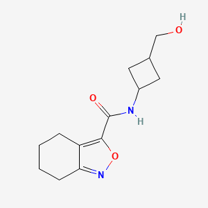 molecular formula C13H18N2O3 B7349643 N-[3-(hydroxymethyl)cyclobutyl]-4,5,6,7-tetrahydro-2,1-benzoxazole-3-carboxamide 