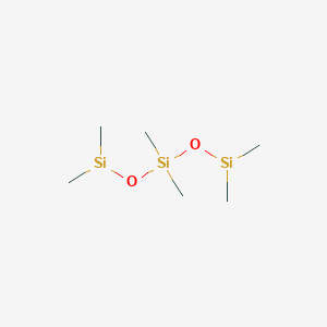 molecular formula C6H18O2Si3 B073498 1,1,3,3,5,5-Hexamethyltrisiloxane CAS No. 1189-93-1