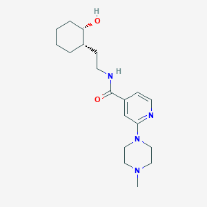 molecular formula C19H30N4O2 B7349877 N-[2-[(1S,2S)-2-hydroxycyclohexyl]ethyl]-2-(4-methylpiperazin-1-yl)pyridine-4-carboxamide 