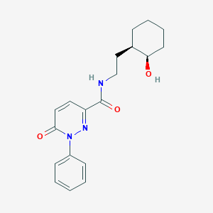 molecular formula C19H23N3O3 B7349881 N-[2-[(1R,2R)-2-hydroxycyclohexyl]ethyl]-6-oxo-1-phenylpyridazine-3-carboxamide 