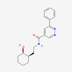 molecular formula C19H23N3O2 B7349929 N-[2-[(1R,2R)-2-hydroxycyclohexyl]ethyl]-6-phenylpyridazine-4-carboxamide 