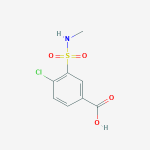 molecular formula C8H8ClNO4S B073504 4-Chloro-3-[(methylamino)sulfonyl]benzoic acid CAS No. 1429-44-3