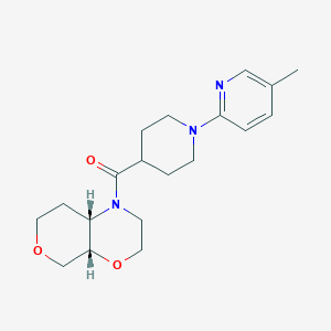 molecular formula C19H27N3O3 B7350658 [(4aS,8aS)-3,4a,5,7,8,8a-hexahydro-2H-pyrano[3,4-b][1,4]oxazin-1-yl]-[1-(5-methylpyridin-2-yl)piperidin-4-yl]methanone 