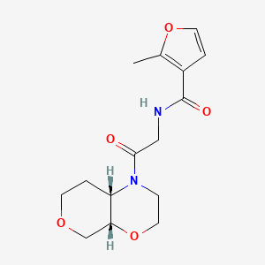 molecular formula C15H20N2O5 B7350693 N-[2-[(4aS,8aS)-3,4a,5,7,8,8a-hexahydro-2H-pyrano[3,4-b][1,4]oxazin-1-yl]-2-oxoethyl]-2-methylfuran-3-carboxamide 