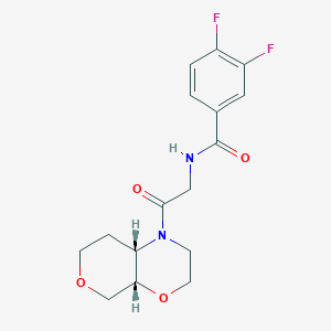 molecular formula C16H18F2N2O4 B7350706 N-[2-[(4aS,8aS)-3,4a,5,7,8,8a-hexahydro-2H-pyrano[3,4-b][1,4]oxazin-1-yl]-2-oxoethyl]-3,4-difluorobenzamide 
