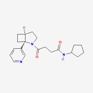 molecular formula C20H27N3O2 B7350827 N-cyclopentyl-4-oxo-4-[(1S,5S)-1-pyridin-3-yl-2-azabicyclo[3.2.0]heptan-2-yl]butanamide 