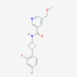 molecular formula C18H18F2N2O2 B7351038 N-[3-(2,4-difluorophenyl)cyclobutyl]-5-(methoxymethyl)pyridine-3-carboxamide 
