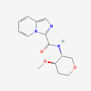 molecular formula C14H17N3O3 B7351133 N-[(3R,4R)-4-methoxyoxan-3-yl]imidazo[1,5-a]pyridine-3-carboxamide 