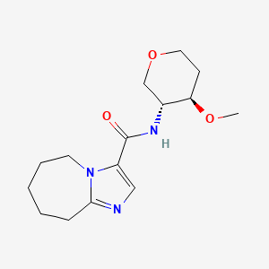molecular formula C15H23N3O3 B7351147 N-[(3R,4R)-4-methoxyoxan-3-yl]-6,7,8,9-tetrahydro-5H-imidazo[1,2-a]azepine-3-carboxamide 