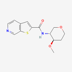 molecular formula C14H16N2O3S B7351155 N-[(3R,4R)-4-methoxyoxan-3-yl]thieno[2,3-c]pyridine-2-carboxamide 