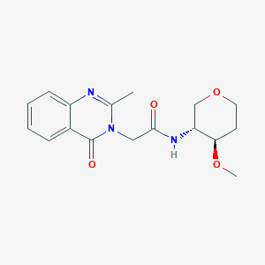 molecular formula C17H21N3O4 B7351164 N-[(3R,4R)-4-methoxyoxan-3-yl]-2-(2-methyl-4-oxoquinazolin-3-yl)acetamide 
