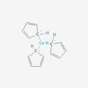 molecular formula C15H15Ce 15* B073519 Tris(eta5-2,4-cyclopentadien-1-yl)cerium CAS No. 1298-53-9