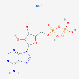 molecular formula C10H14N5NaO10P2 B073521 adenosine 5'-(trihydrogen diphosphate), monosodium salt CAS No. 1172-42-5