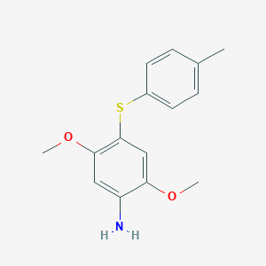 molecular formula C15H17NO2S B073533 2,5-Dimethoxy-4-(p-tolylthio)aniline CAS No. 85896-12-4