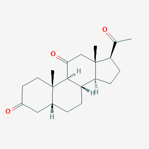 molecular formula C21H30O3 B073538 Pregnane-3,11,20-trione CAS No. 1474-68-6