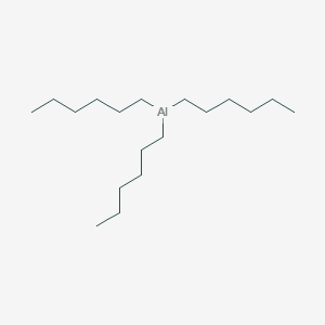 molecular formula C18H39Al B073557 Aluminum, trihexyl- CAS No. 1116-73-0