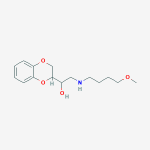 molecular formula C15H23NO4 B073558 alpha-(((4-Methoxybutyl)amino)methyl)-1,4-benzodioxan-2-methanol CAS No. 1553-32-8
