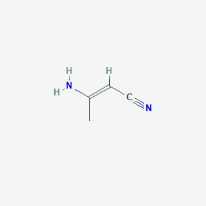 molecular formula C4H6N2 B073559 2-Butenenitrile, 3-amino- CAS No. 1118-61-2