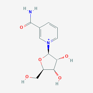 molecular formula C11H15N2O5+ B073573 Nicotinamide riboside CAS No. 1341-23-7