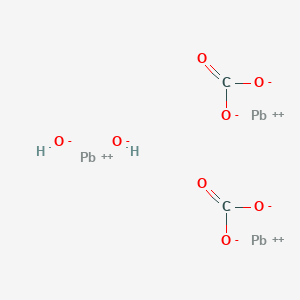 molecular formula C2H2O8Pb3 B073576 Basic lead carbonate CAS No. 1344-36-1
