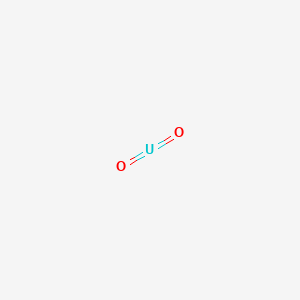 molecular formula UO2<br>O2U B073579 Uranium dioxide CAS No. 1344-57-6