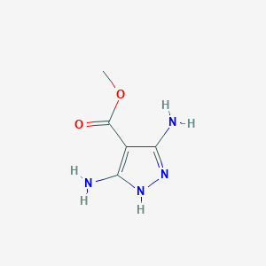 molecular formula C5H8N4O2 B073592 methyl 3,5-diamino-1H-pyrazole-4-carboxylate CAS No. 1572-13-0