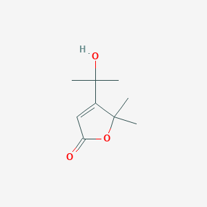 molecular formula C9H14O3 B073593 4-(2-Hydroxypropan-2-yl)-5,5-dimethylfuran-2-one CAS No. 1197-79-1
