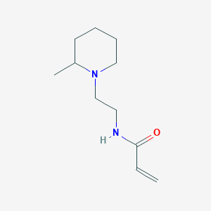 molecular formula C11H20N2O B7359304 N-[2-(2-Methylpiperidino)ethyl]acrylamide 
