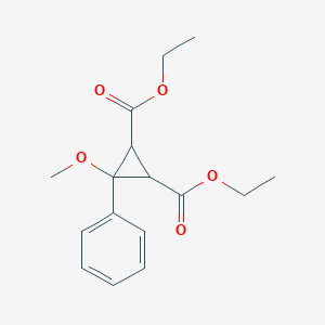molecular formula C16H20O5 B073596 Diethyl 3-methoxy-3-phenylcyclopropane-1,2-dicarboxylate CAS No. 1472-10-2