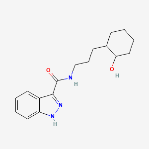 molecular formula C17H23N3O2 B7359733 N-[3-(2-hydroxycyclohexyl)propyl]-1H-indazole-3-carboxamide 