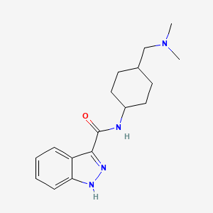 molecular formula C17H24N4O B7359761 N-[4-[(dimethylamino)methyl]cyclohexyl]-1H-indazole-3-carboxamide 