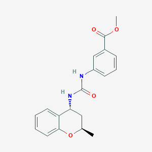 molecular formula C19H20N2O4 B7359786 methyl 3-[[(2R,4R)-2-methyl-3,4-dihydro-2H-chromen-4-yl]carbamoylamino]benzoate 