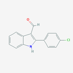 molecular formula C15H10ClNO B073606 2-(4-chlorophenyl)-1H-indole-3-carbaldehyde CAS No. 1217-83-0