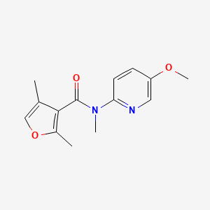molecular formula C14H16N2O3 B7360860 N-(5-methoxypyridin-2-yl)-N,2,4-trimethylfuran-3-carboxamide 