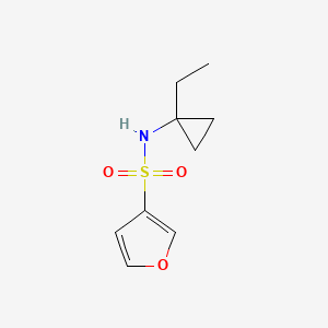 molecular formula C9H13NO3S B7361039 N-(1-ethylcyclopropyl)furan-3-sulfonamide 