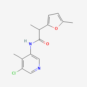 molecular formula C14H15ClN2O2 B7361054 N-(5-chloro-4-methylpyridin-3-yl)-2-(5-methylfuran-2-yl)propanamide 