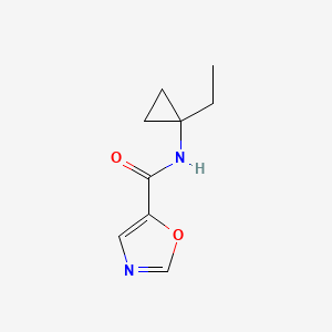 molecular formula C9H12N2O2 B7361064 N-(1-ethylcyclopropyl)-1,3-oxazole-5-carboxamide 