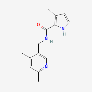 molecular formula C14H17N3O B7361106 N-[(4,6-dimethylpyridin-3-yl)methyl]-3-methyl-1H-pyrrole-2-carboxamide 