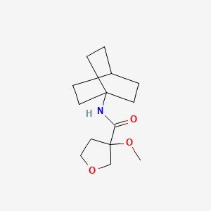 molecular formula C14H23NO3 B7361156 N-(1-bicyclo[2.2.2]octanyl)-3-methoxyoxolane-3-carboxamide 