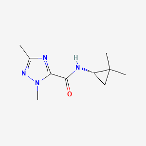 molecular formula C10H16N4O B7361193 N-[(1S)-2,2-dimethylcyclopropyl]-2,5-dimethyl-1,2,4-triazole-3-carboxamide 