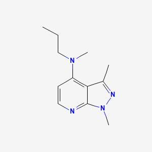 molecular formula C12H18N4 B7361252 N,1,3-trimethyl-N-propylpyrazolo[3,4-b]pyridin-4-amine 