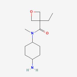 molecular formula C13H24N2O2 B7361278 N-(4-aminocyclohexyl)-3-ethyl-N-methyloxetane-3-carboxamide 