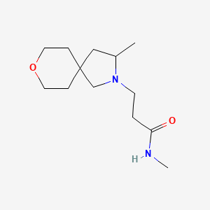 molecular formula C13H24N2O2 B7361337 N-methyl-3-(3-methyl-8-oxa-2-azaspiro[4.5]decan-2-yl)propanamide 