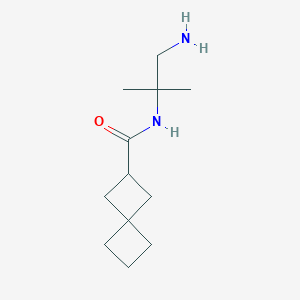 molecular formula C12H22N2O B7361358 N-(1-amino-2-methylpropan-2-yl)spiro[3.3]heptane-2-carboxamide 