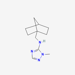 molecular formula C11H18N4 B7361536 N-(1-bicyclo[2.2.1]heptanylmethyl)-2-methyl-1,2,4-triazol-3-amine 