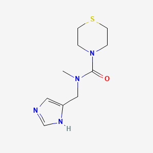molecular formula C10H16N4OS B7361733 N-(1H-imidazol-5-ylmethyl)-N-methylthiomorpholine-4-carboxamide 