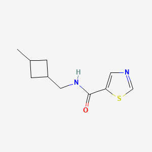 molecular formula C10H14N2OS B7362136 N-[(3-methylcyclobutyl)methyl]-1,3-thiazole-5-carboxamide 